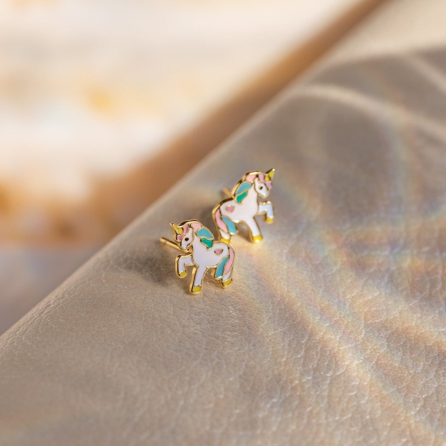 Unicorn Studs 18K Gold